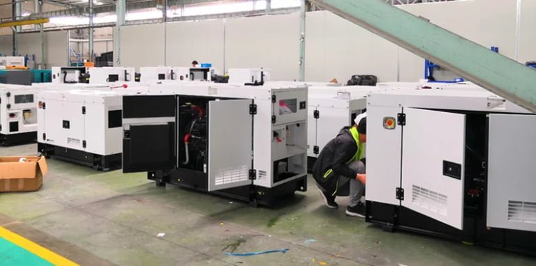 What are the main parts of a diesel generator?